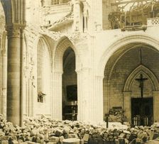 Soissons Cathedral, Soissons, northern France, c1914-c1918