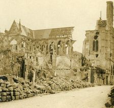 Soissons Cathedral, Soissons, northern France, c1914-c1918
