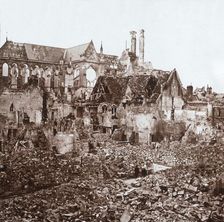 Soissons Cathedral, Soissons, northern France, c1914-c1918