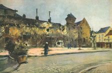 'Soissons; La Caserne de Soissons (ancienne Abbaye) 1915. Creator: Francois Flameng