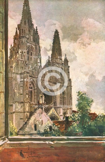 ''Soissons; Les ruines de Saint-Jean-des-Vignes, a Soissons', 1915. Creator: Francois Flameng.