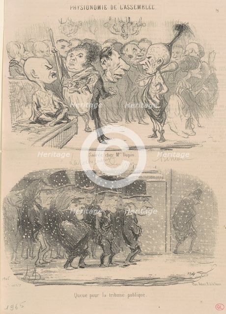 Soirée chez M. Dupin, 19th century. Creator: Honore Daumier.