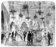 Soirée given...by the Burgomaster and Common Council of Brussels, at the Hotel de Ville..., 1862. Creator: Unknown