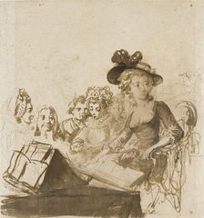 Soirée Intime, c1785. Creator: Philibert Louis Debucourt