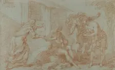 Sokrates Taking The Poison Cup. Artist: Boullogne, Louis de, the Younger (1654-1733)