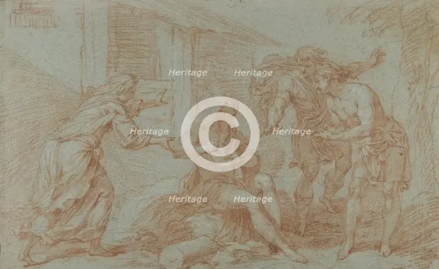 Sokrates Taking The Poison Cup. Artist: Boullogne, Louis de, the Younger (1654-1733)
