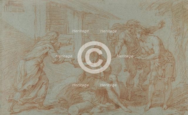 Sokrates Taking The Poison Cup. Artist: Boullogne, Louis de, the Younger (1654-1733)