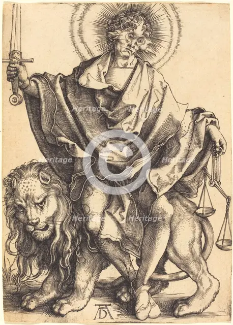 Sol Iustitiae ("Sun of Righteousness"), c. 1499/1500. Creator: Albrecht Durer.
