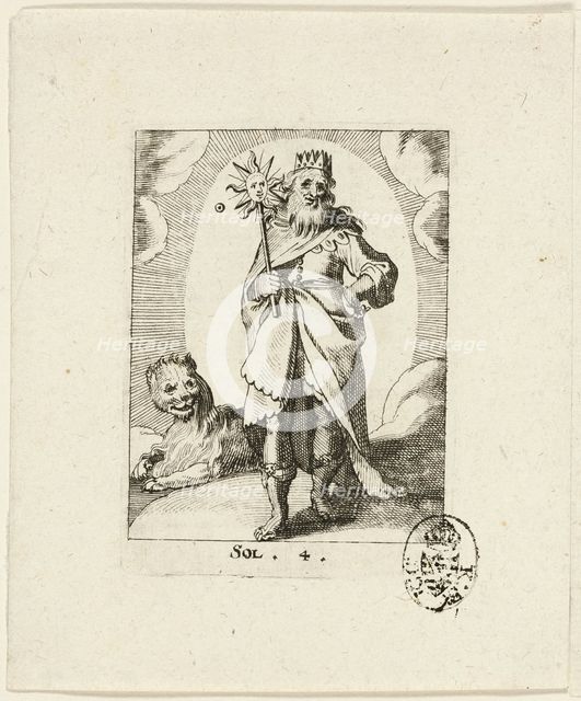 Sol, plate four from Der VII Planeten, n.d. Creator: Conrad Meyer.