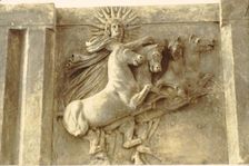 Sol. Roman Sun-God in his chariot, relief at Pergamon Museum, c400-370 BC