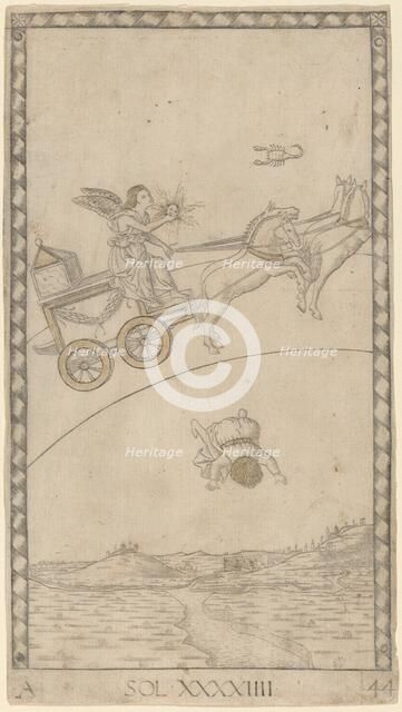 Sol (Sun), c. 1465. Creator: Master of the E-Series Tarocchi.