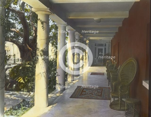 "Solana," Frederick Forrest Peabody house, Eucalyptus Hill Road, Montecito, California, 1917. Creator: Frances Benjamin Johnston.