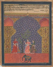 Solanki Raga, Folio from a Ragamala, ca. 1590. Creator: Unknown