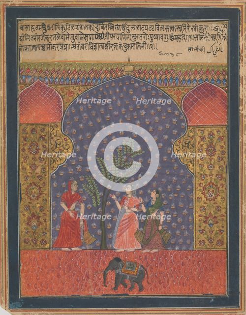 Solanki Raga, Folio from a Ragamala, ca. 1590. Creator: Unknown.