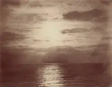 Solar Effect in the Clouds-Ocean, 1856/57. Creator: Gustave Le Gray