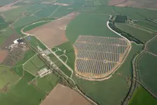 Solar farm on the site of the former RAF airfield, Long Newnton, Gloucestershire, c2010s(?). Artist: Damian Grady