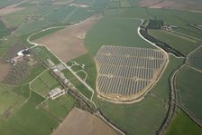 Solar farm on the site of the former RAF airfield, Long Newnton, Gloucestershire, c2010s(?). Artist: Damian Grady