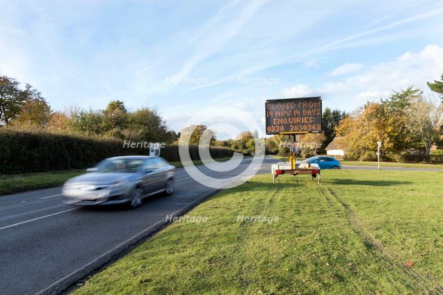 Solar Variable Message Temporary Road Sign 2016. Creator: Unknown.