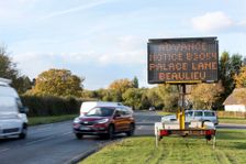 Solar Variable Message Temporary Road Sign 2016. Creator: Unknown