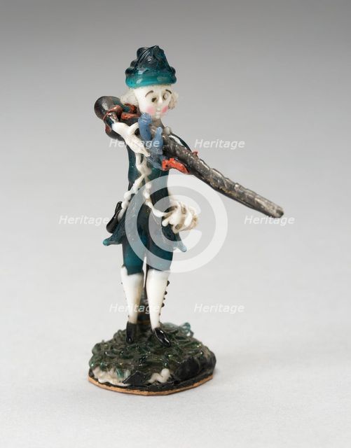Soldier with a Gun, France, 18th century. Creator: Verres de Nevers.