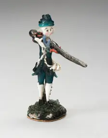 Soldier with a Gun, France, 18th century. Creator: Verres de Nevers