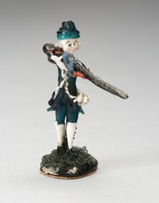 Soldier with a Gun, France, 18th century. Creator: Verres de Nevers