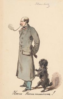 Soldier with a dog, 1850-1860. Creator: Friedrich Carl von Scheidlin