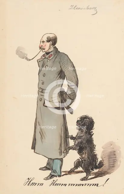 Soldier with a dog, 1850-1860. Creator: Friedrich Carl von Scheidlin.