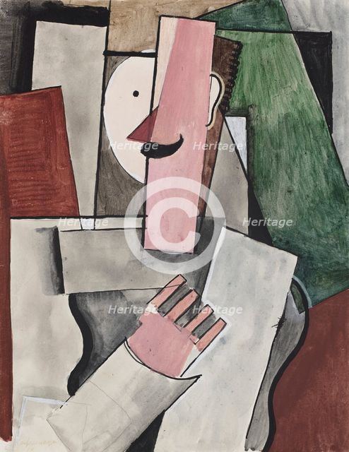 Soldier With A Mustache, 1918. Creator: La Fresnaye, Roger de (1885-1925).