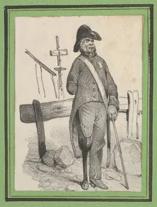 Soldier with a pegleg, mid-19th century. Creator: Victor Adam