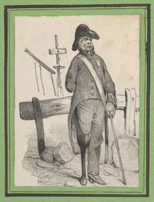 Soldier with a pegleg, mid-19th century. Creator: Victor Adam