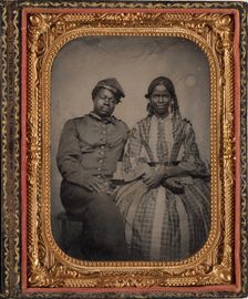 Soldier and Companion, between 1861 and 1865. Creator: Unknown