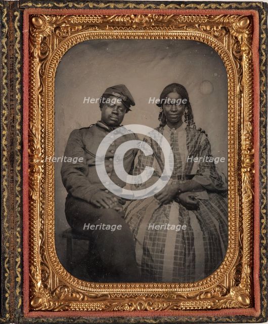Soldier and Companion, between 1861 and 1865. Creator: Unknown.