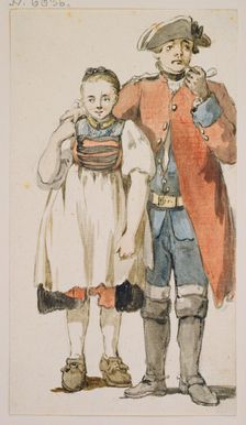 Soldier and girl, c1771-1772. Creator: Georg Melchior Kraus