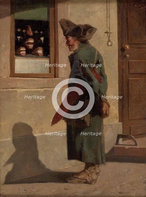 Soldier At The Denture Shop. Artist: Schalck, Adam Ernst (1827-1865)