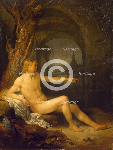 Soldier Bather, 1665. Creator: Gerrit Dou.