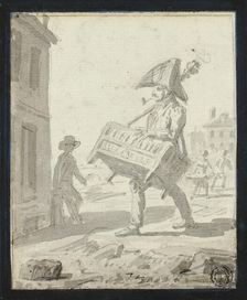 Soldier Carrying a Piece of Furniture, 1781/1823. Creator: Paul Grégoire