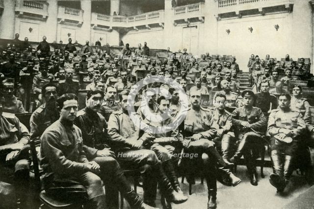 'Soldier Delegates of the Russian Armies at the Douma', (1919). Creator: Unknown.