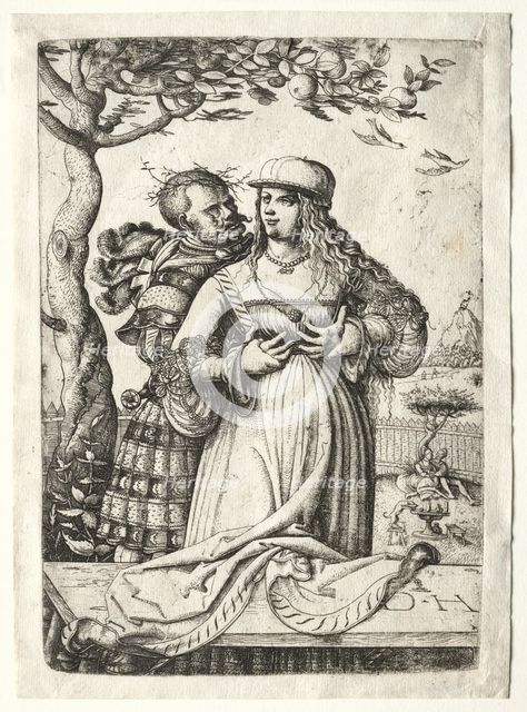 Soldier embracing a woman. Creator: Daniel I Hopfer (German, c. 1470-1536).