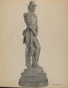 Soldier Figure, c. 1936. Creator: Joseph Rothenberg