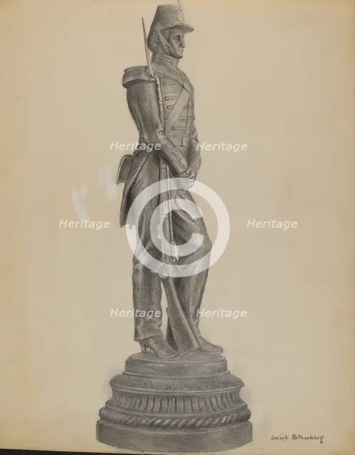 Soldier Figure, c. 1936. Creator: Joseph Rothenberg.
