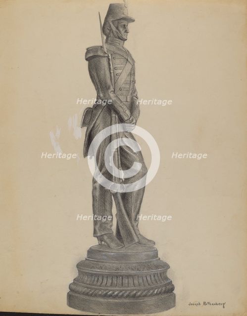 Soldier Figure, c. 1936. Creator: Joseph Rothenberg.
