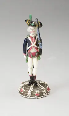 Soldier, France, 18th century. Creator: Verres de Nevers