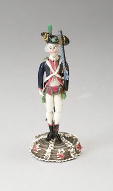 Soldier, France, 18th century. Creator: Verres de Nevers