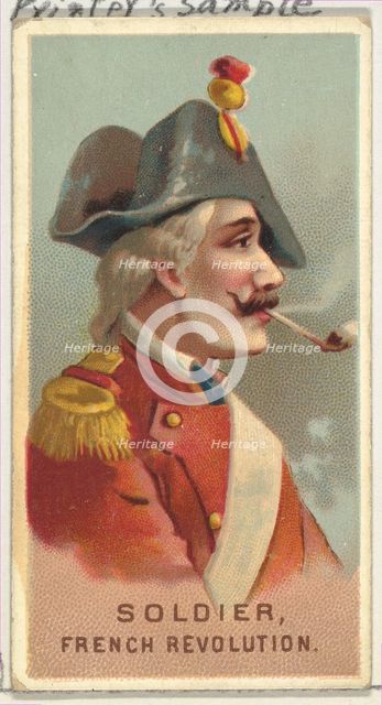 Soldier, French Revolution, from World's Smokers series (N33) for Allen & Ginter Cigarette, 1888. Creator: Allen & Ginter.