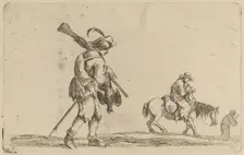 Soldier Holding a Fowl by the Feet. Creator: Stefano della Bella
