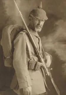 Soldier in Uniform WWI, 1914. Creator: Rudolf Duhrkoop
