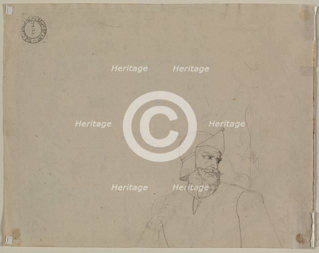 Soldier in a Landscape, second quarter 19th century. Creator: Carl Wilhelm Tischbein (German, 1797-1855).