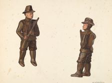 Soldier in Khaki Coin Bank, c. 1938. Creator: William O. Fletcher