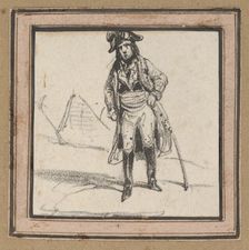 Soldier leaning on his sword, mid-19th century. Creator: Victor Adam